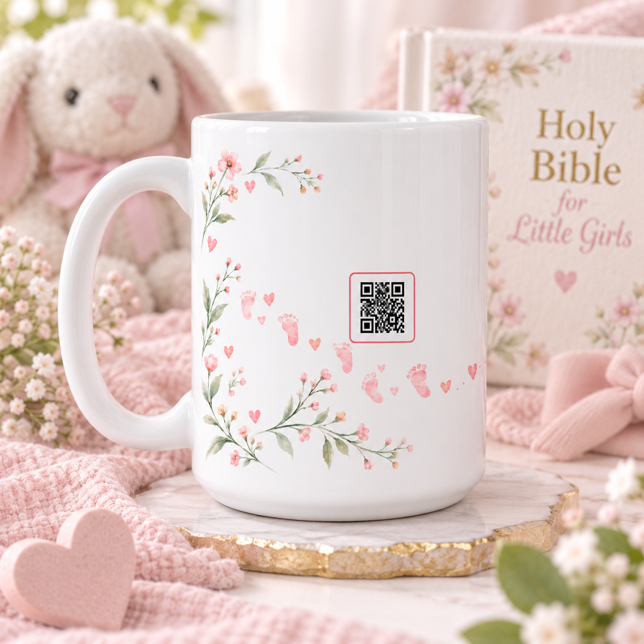 For This Child I Prayed mug back, girl